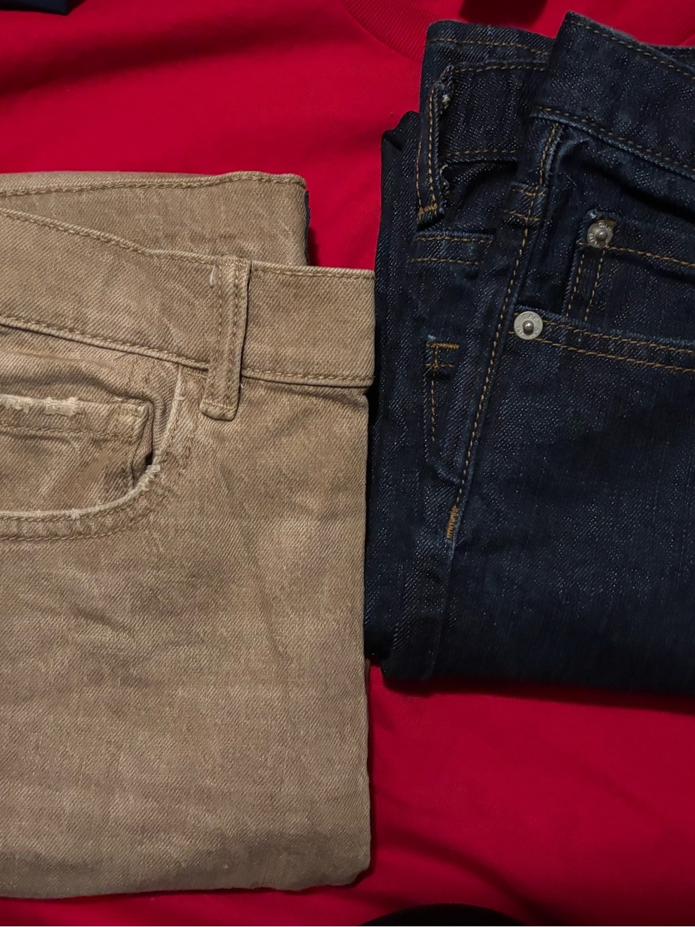 Gap kids Jeans - Tan and Dark Blue Denim Size 12